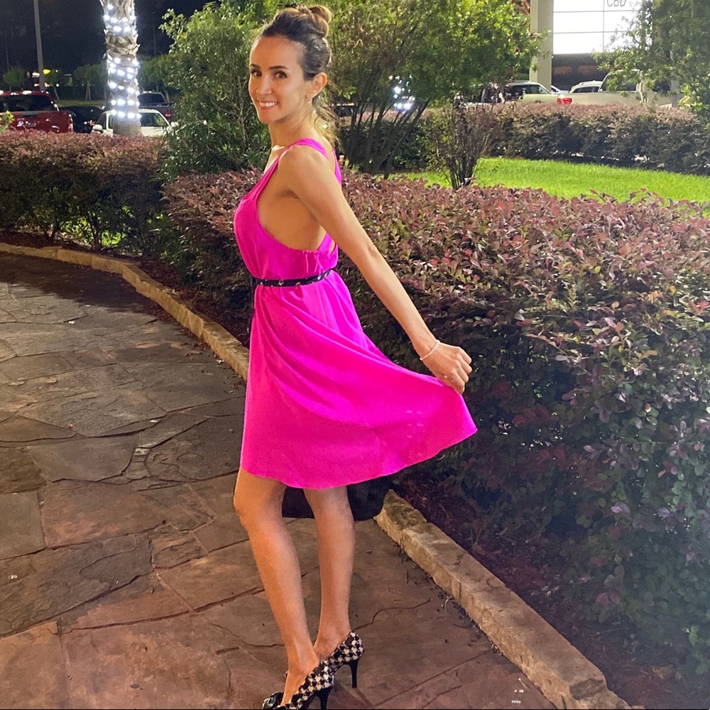 Amanda Uprichard petite hot pink fuchsia dress